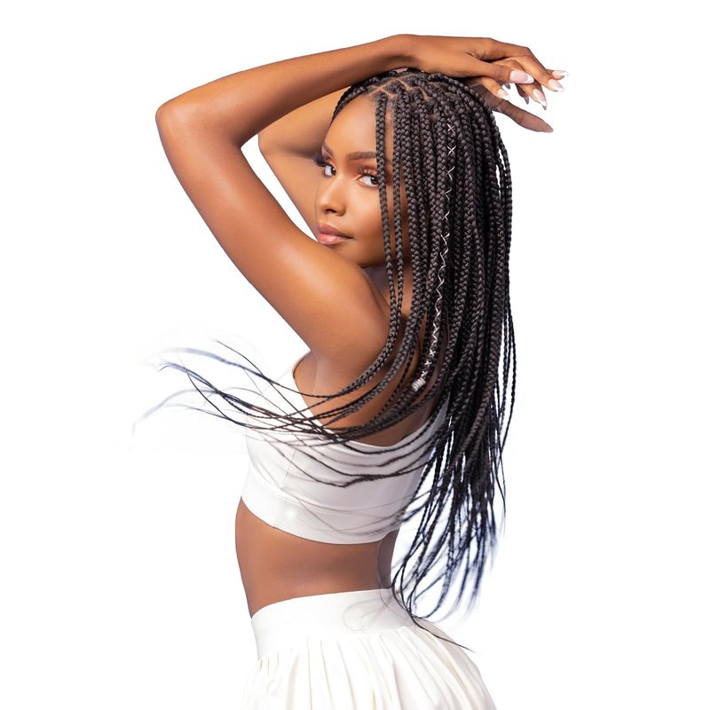 Sensationnel Ruwa prestretched braiding hair - 3x 48 inch water repellent kanekalon fast dry synthetic sports itch free (1 pack, 1B OFFBLACK)