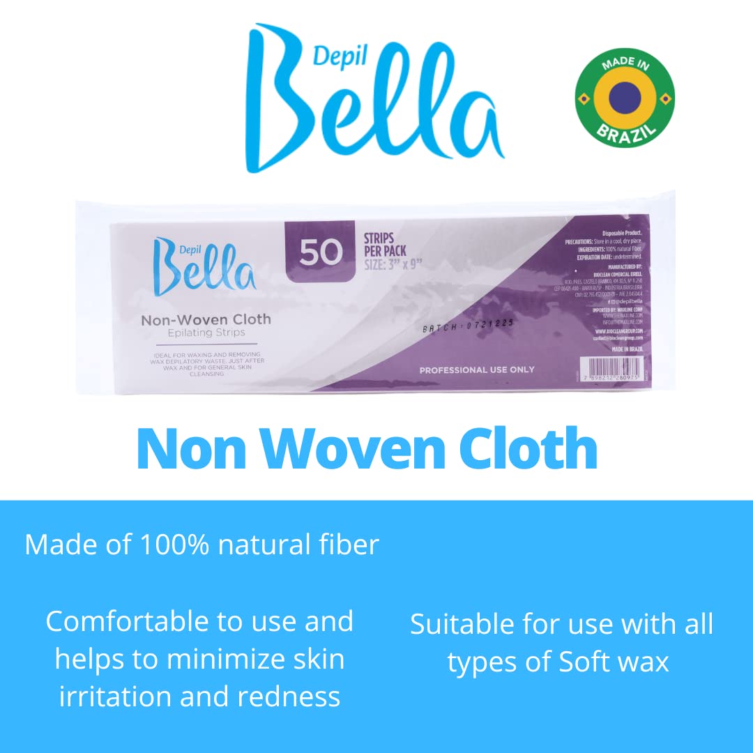 Depil Bella Brazilian Roll-On Chamomile and Calendula Depilatory Wax | Body Waxing, Hair Removal Wax-Cartridge | For Men and Women | Home Self Waxing | Sensitive Skin | Painless (6 PACK+ ADD)