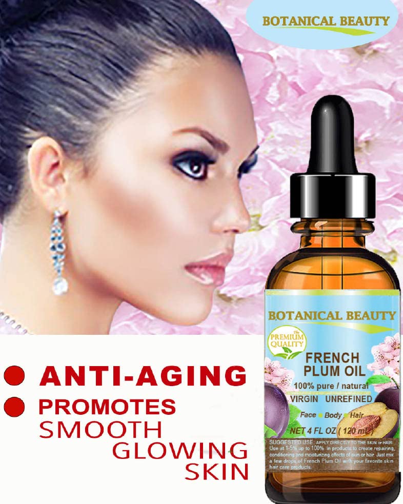 Botanical Beauty Plum Oil 100% Pure Cold Pressed Carrier Oil - 1 Fl Oz