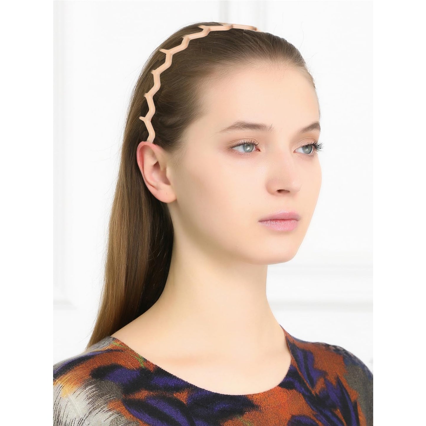 Zig Zag Headbands - 5 Pack Plastic Wavy Hair Bands with Comb Teeth | Unisex Hair Styling Accessories