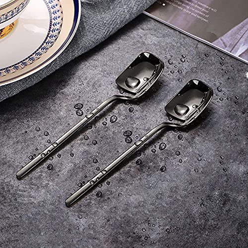 IQCWOOD 5.6 Inch Stainless Steel Espresso Spoons, Set of 6