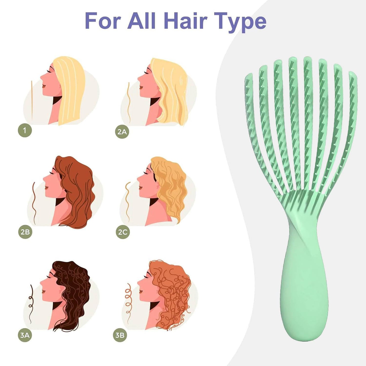 Professional Curved Vent Brush, Wet and Dry Use Curling Comb, Detangling and Massaging Hair Brush (Pink)