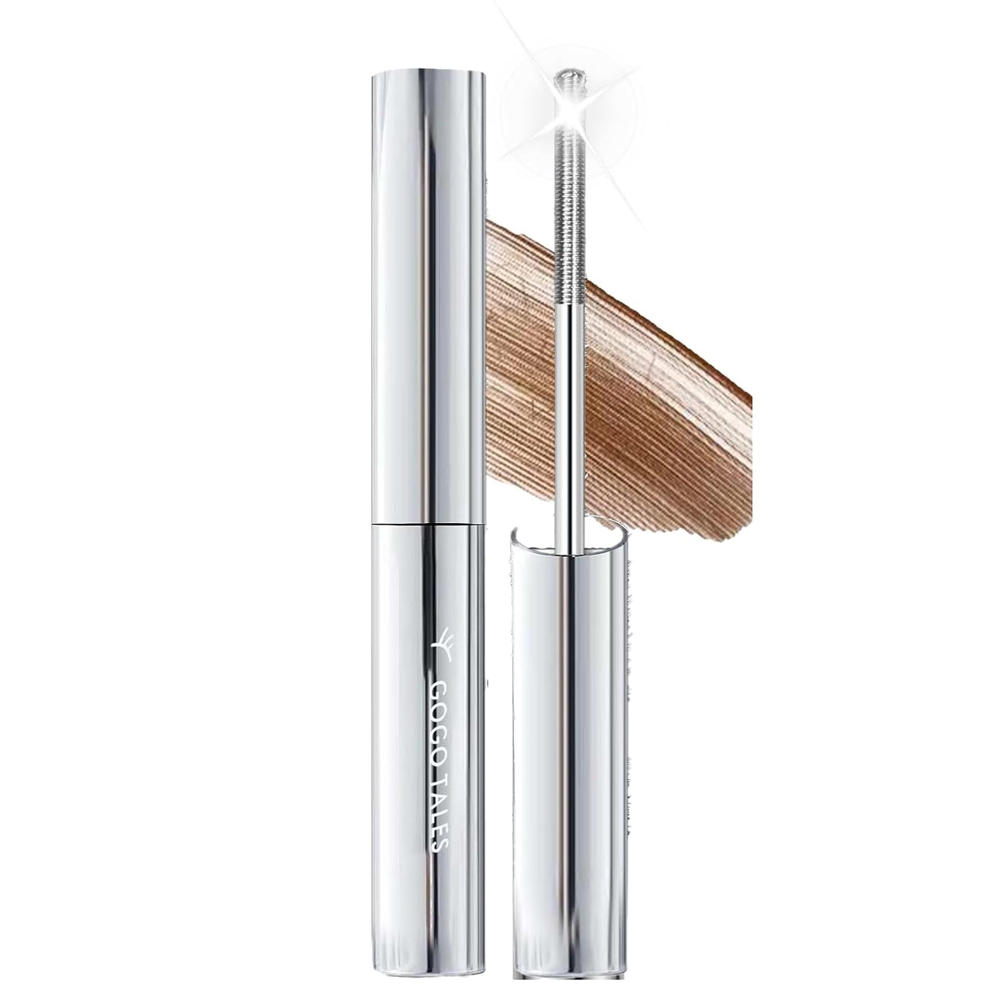 Brown Washable Iron Wand Mascara - Waterproof Formula for Thin, Short Lashes | Buildable Length & Volume, Clump-Free Finish