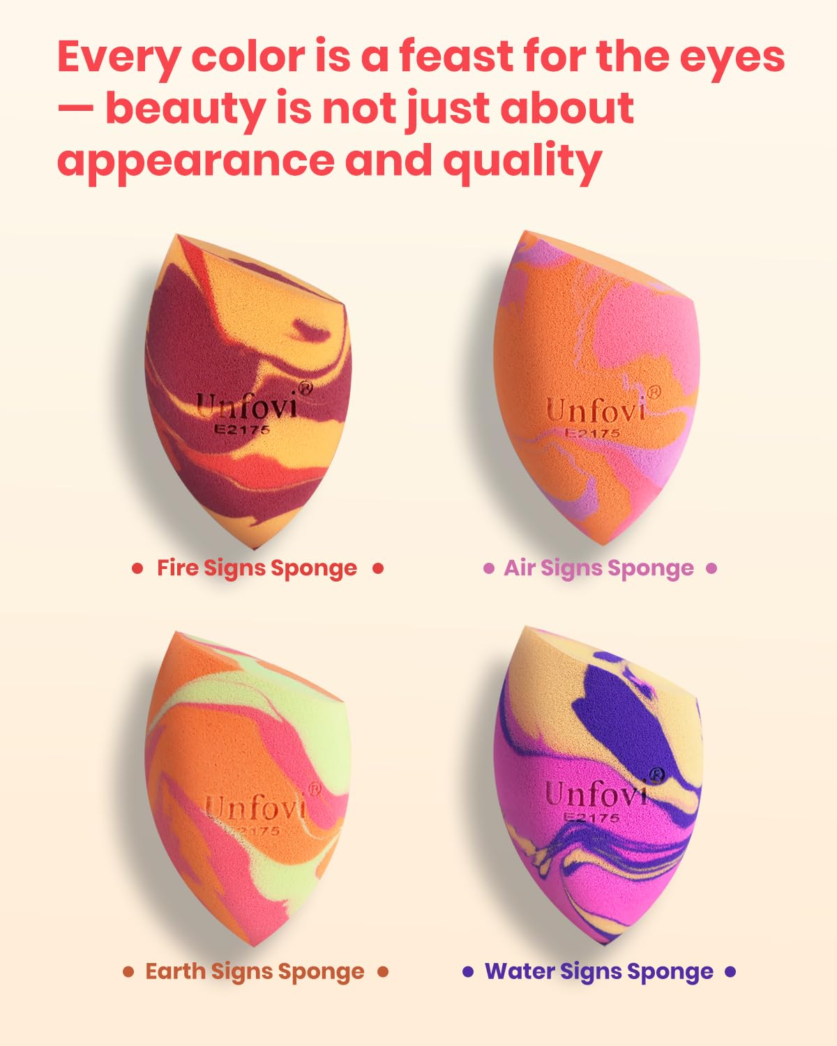 Tri-Color Makeup Sponges - Latex-Free, Low Absorption Beauty Blender Set | 6 Pcs for Foundation & Cream
