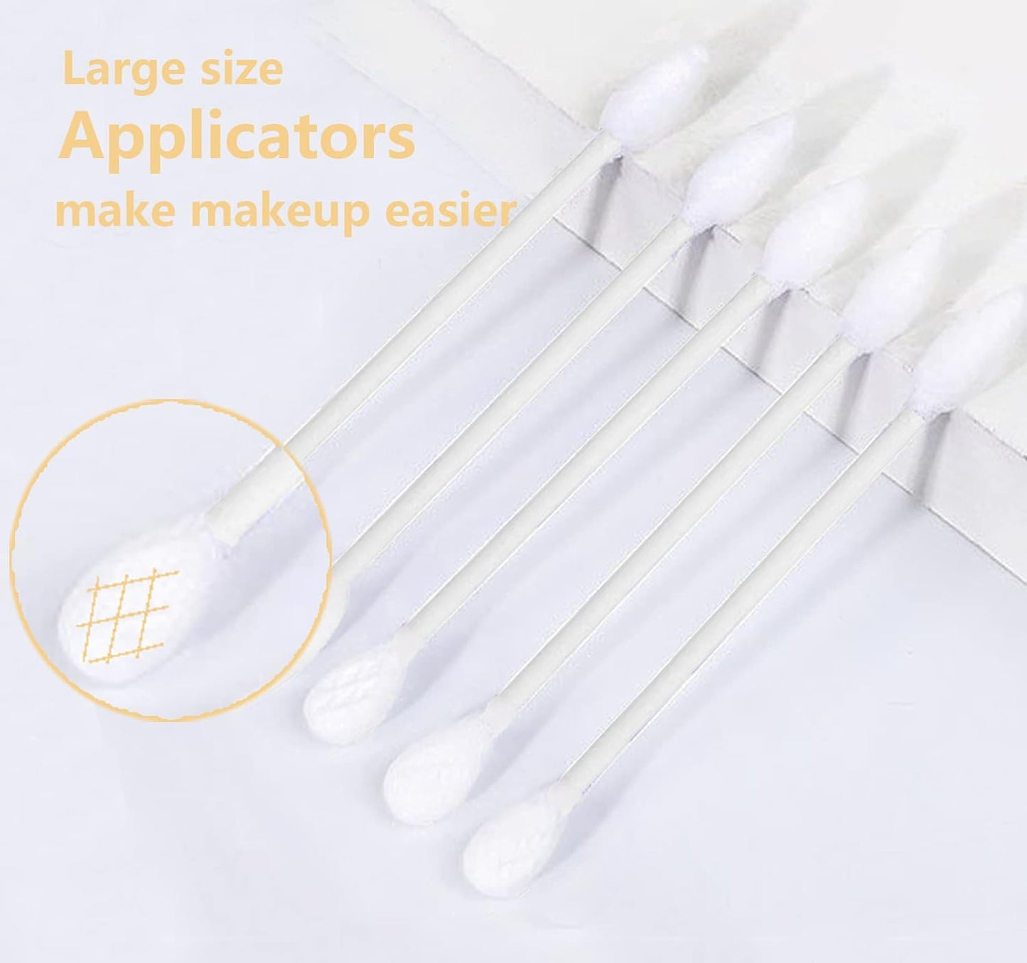 Thick Cotton Swabs - Precision Paper Sticks for Makeup & Personal Care | 375 Pcs