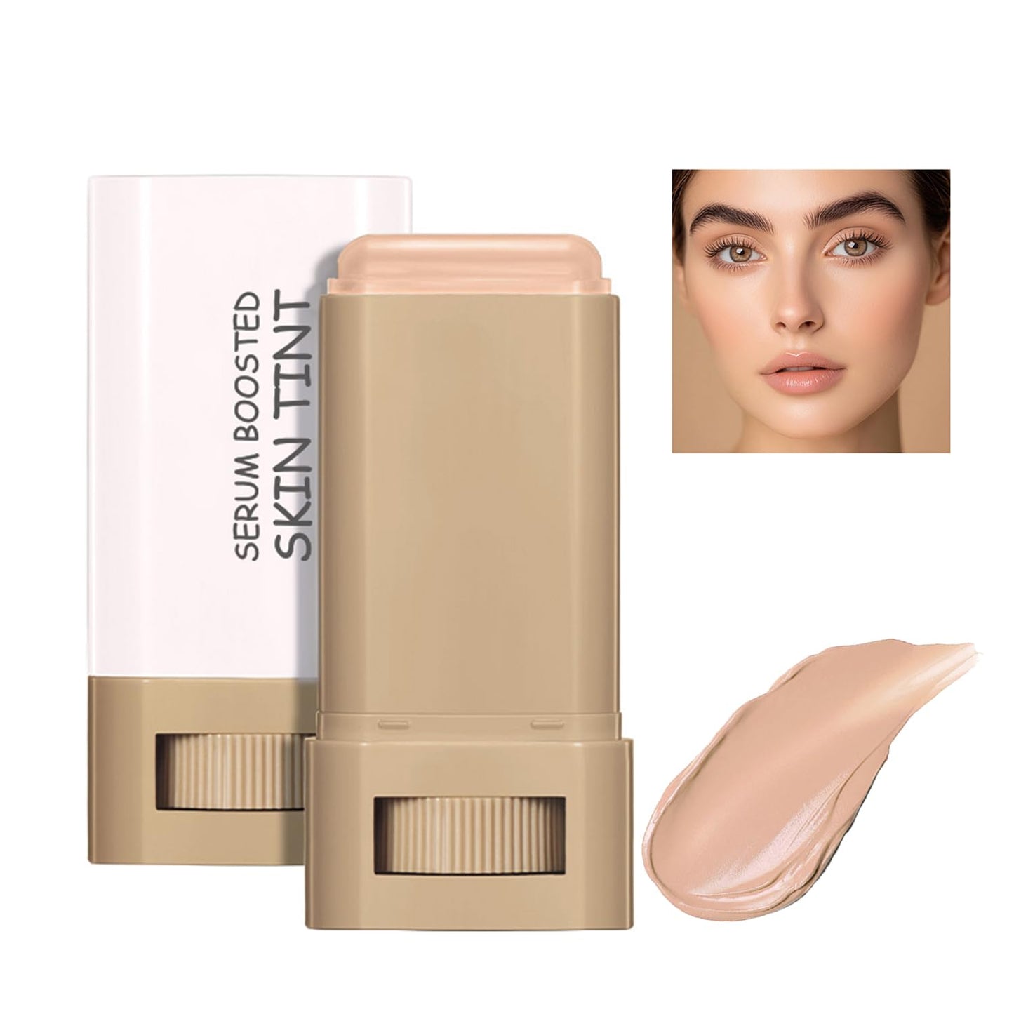 Foundation Stick - Serum-Boosted Beauty Balm for Contouring & Skin Tint | Buildable Coverage, Natural Finish, Long-Lasting Wear