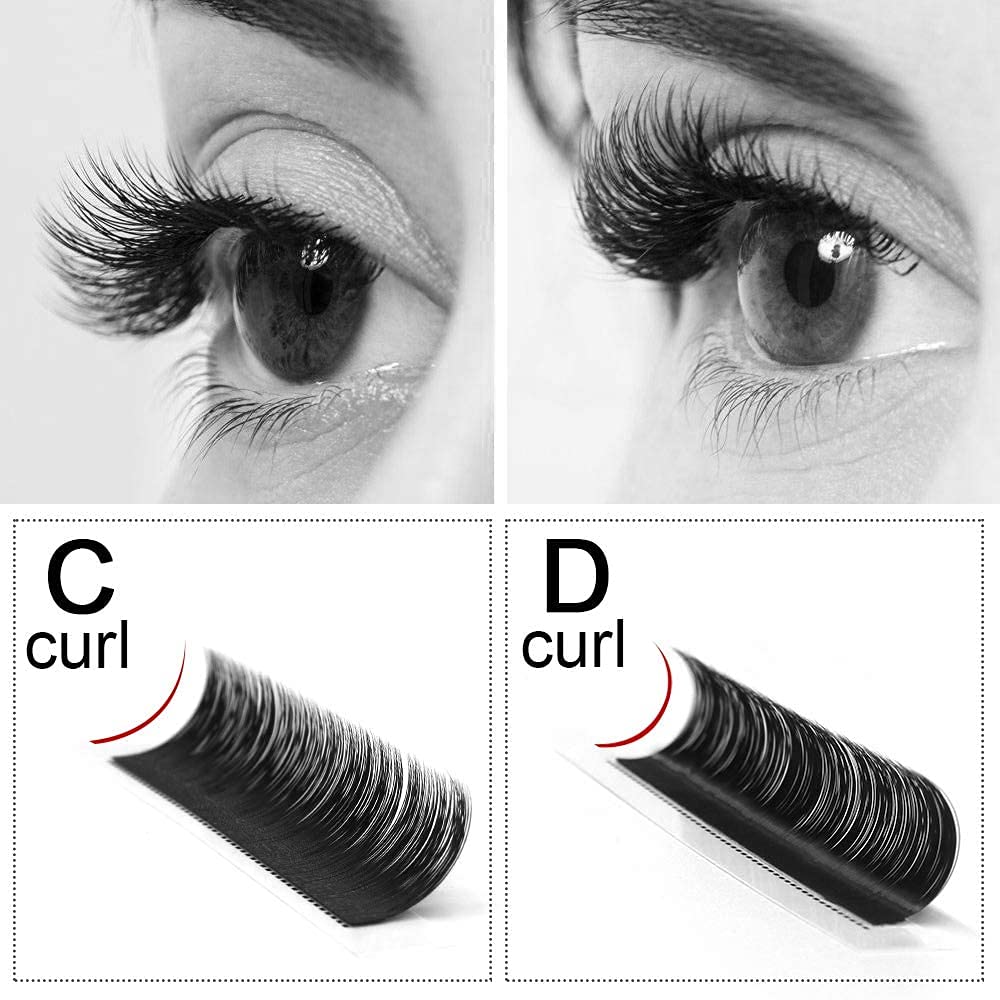 QUEWEL Eyelash Extensions 0.05 Curl 11mm Individual Lashes for Salon Use (0.05 11mm)