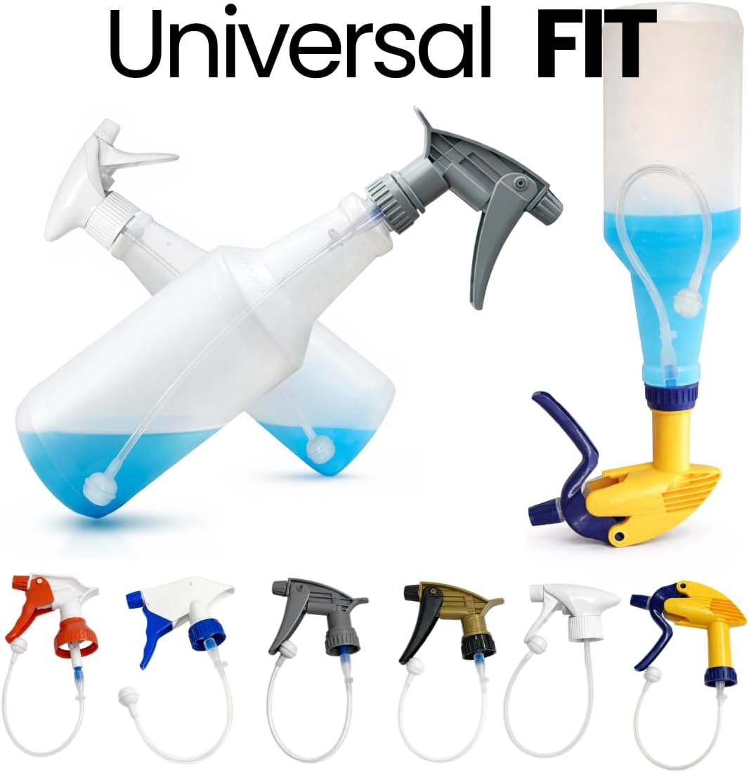 Universal 360 Spray Bottle Adapter - Reusable Tilted Design for Easy Spraying | Fits Most Bottles