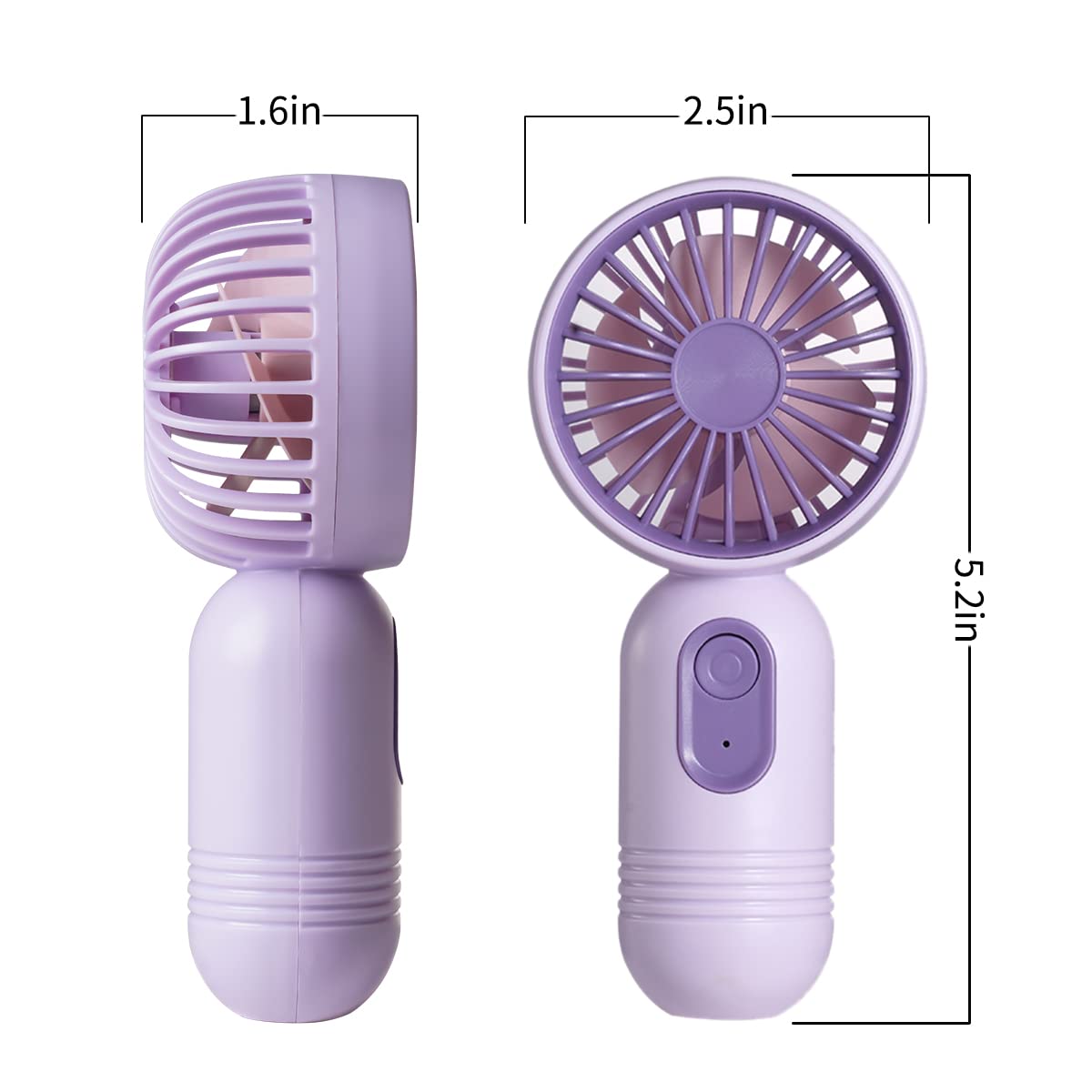 JODNO Mini Portable Fan 3 Pack, Cute Handheld Battery Operated Lightweight Small Personal Fans with 3 Speeds and USB Rechargeable Eyelash Fan for Women Men Office Outdoor Travel Camping