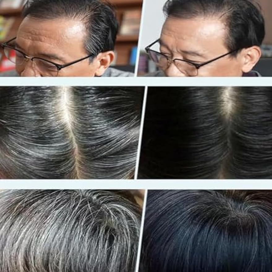 Natural Black Fruit Hair Dye Cream - Dark Brown Grey Coverage for Men & Women