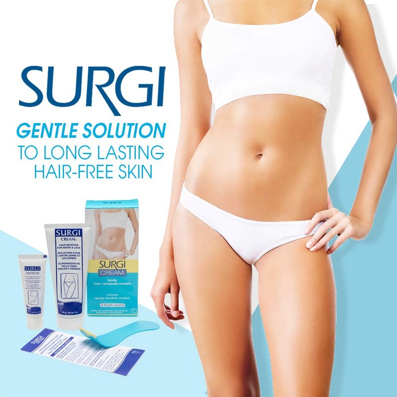 Surgiwax Body Hair Removal Cream Fresh Scent 2 oz, 2 Pack