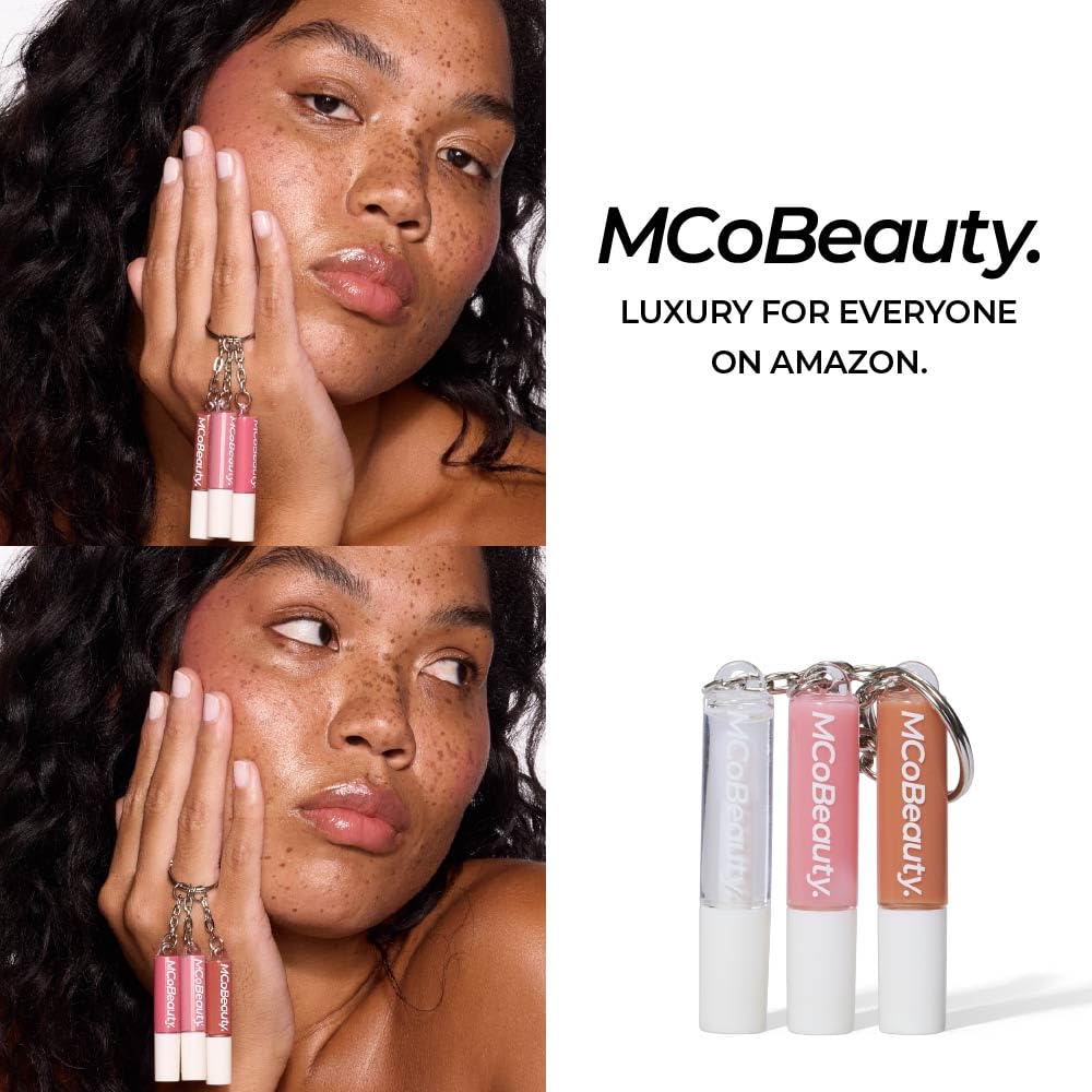 MCoBeauty Lip Gloss Trio - Keychain Lip Gloss Set of 3 Mini Glosses