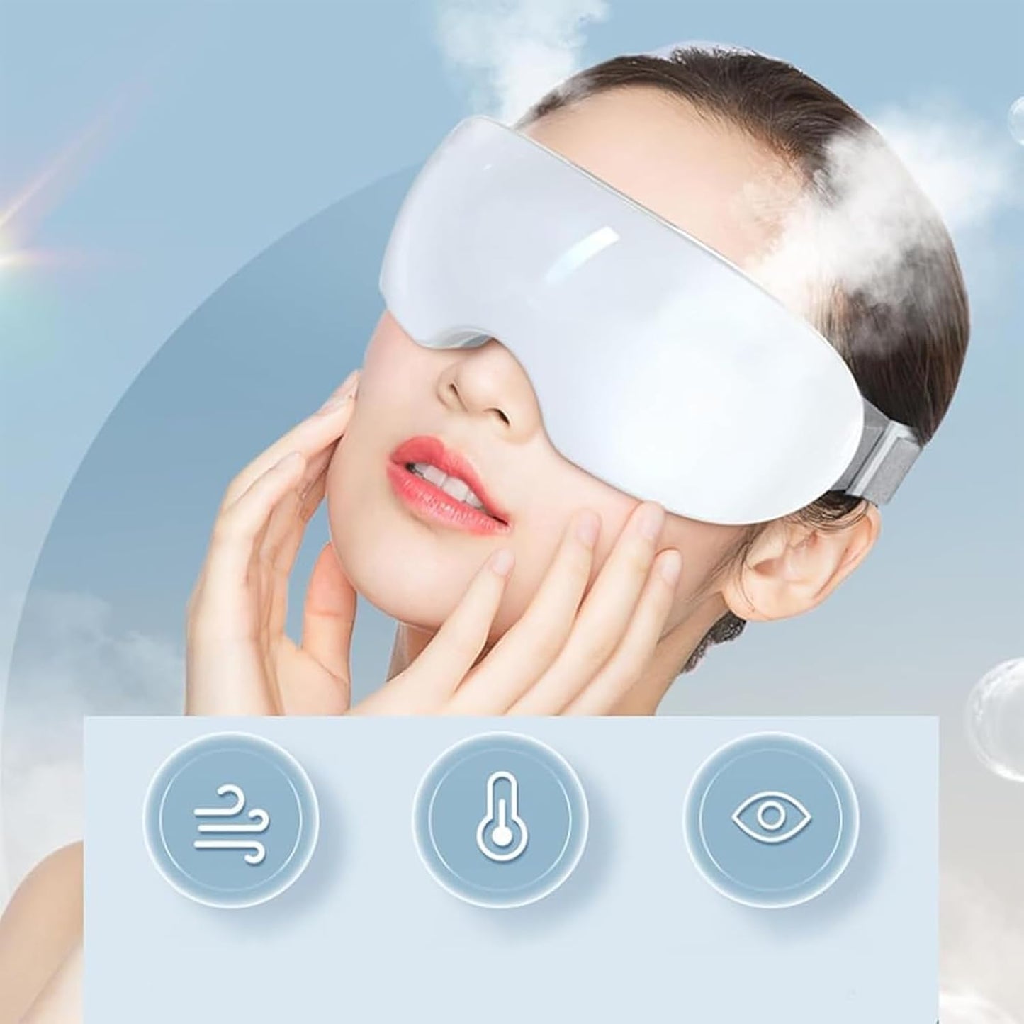 Steam Eye Mask - Adjustable Hot & Cold Steam Therapy for Dry Eyes | Moisturizing Care