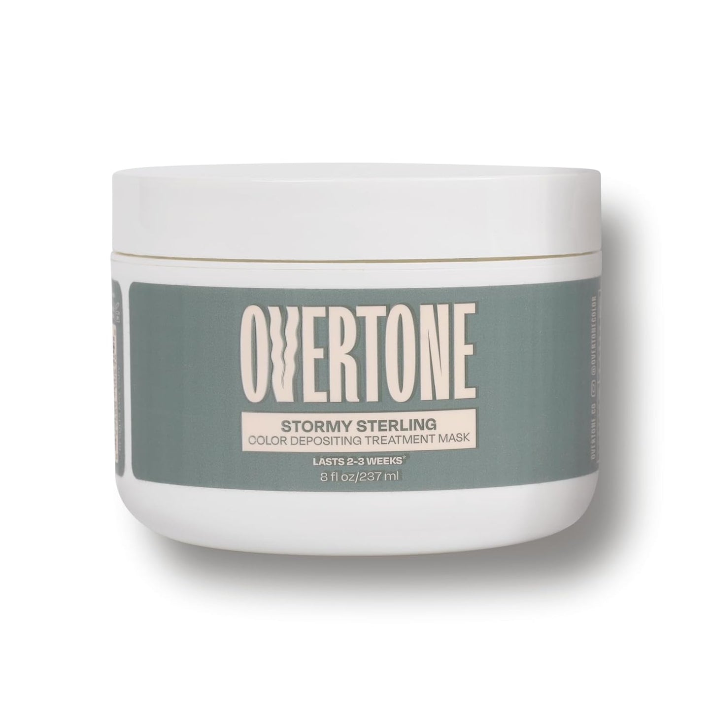 Overtone Semi Permanent Hair Color Conditioner - Stormy Sterling, 8 oz | Nourishing Color Depositing Mask with Shea Butter & Coconut Oil