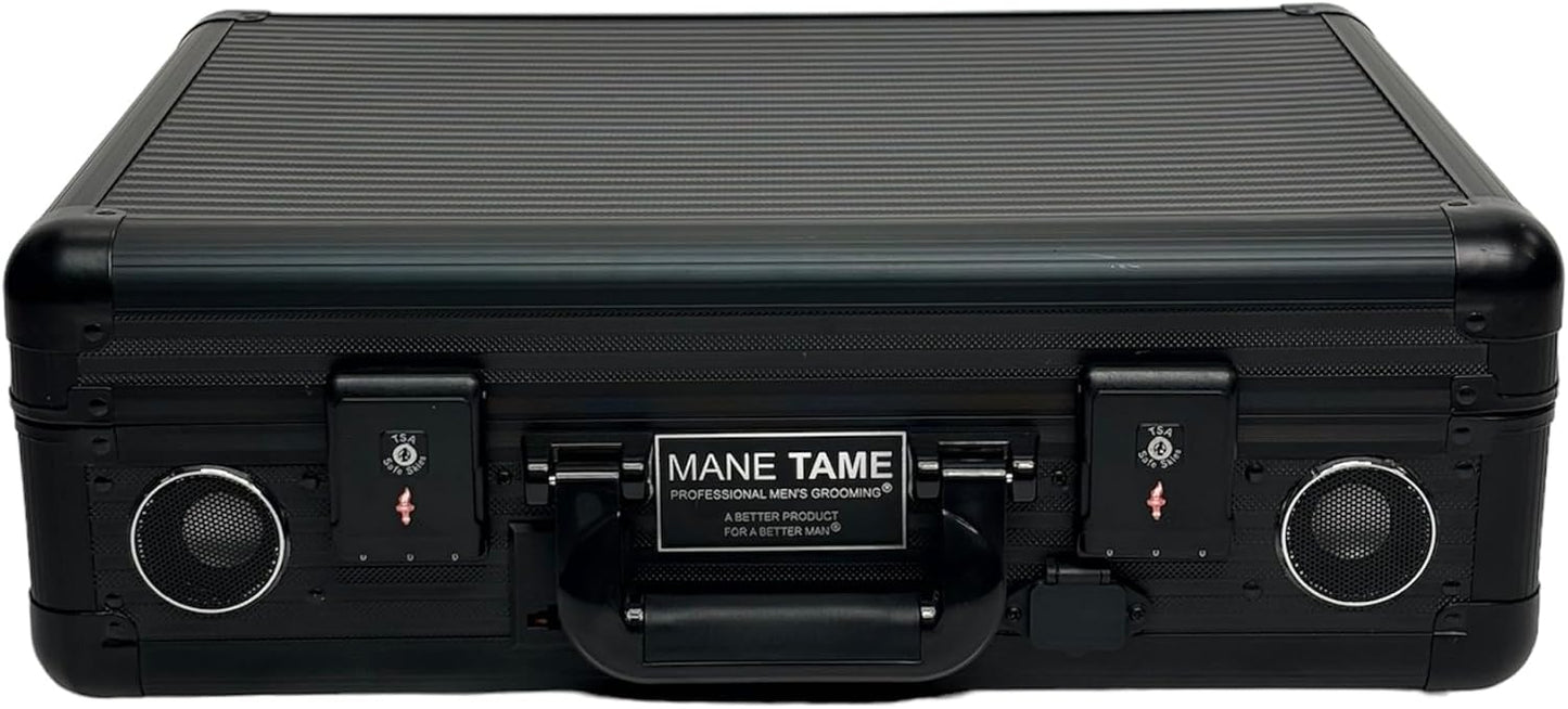 Mobile Barber Station - MANE TAME Executive Case with Speakers & Locks | Black