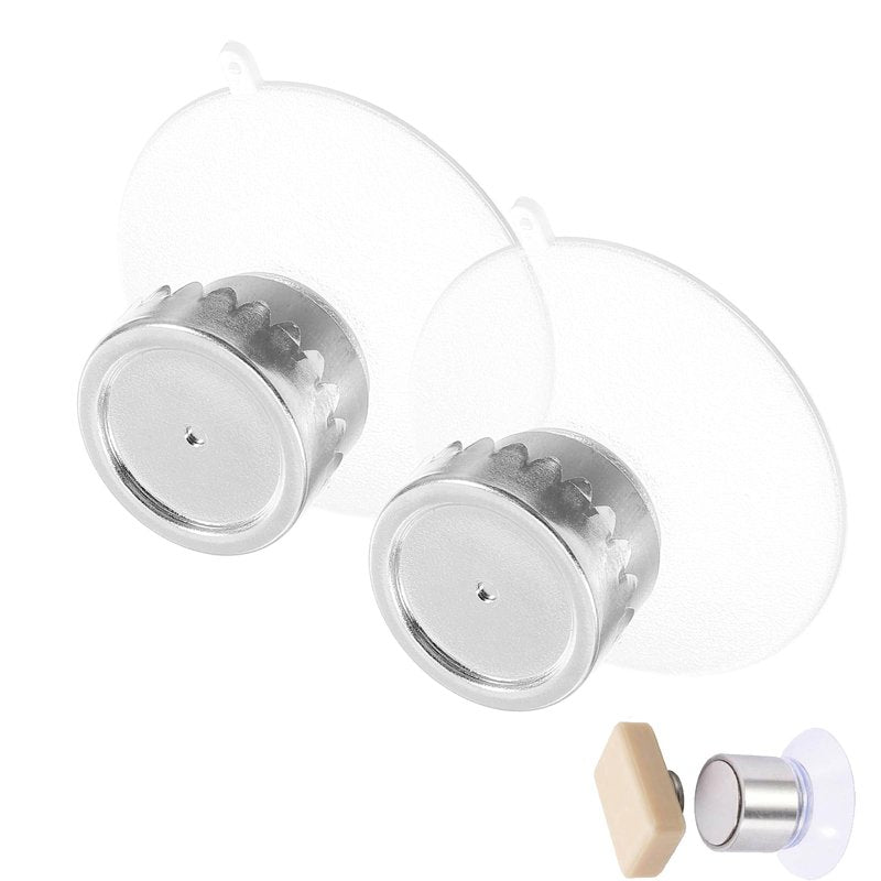 Angoily Magnetic Soap Holder Wall Mounted 2Pcs Stainless Steel Shower Suction up Soap Bar Dish for Bathroom Organizer, Kitchen Bathroom Bathtub Sink Self-Draining Tray Saver