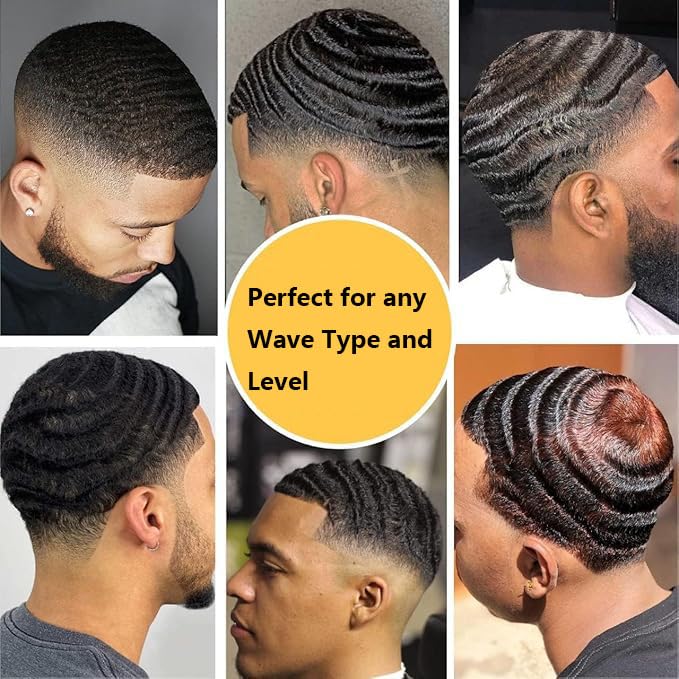 2PCS Laydown 360 Waves Training Pads for Men's Hairstyle