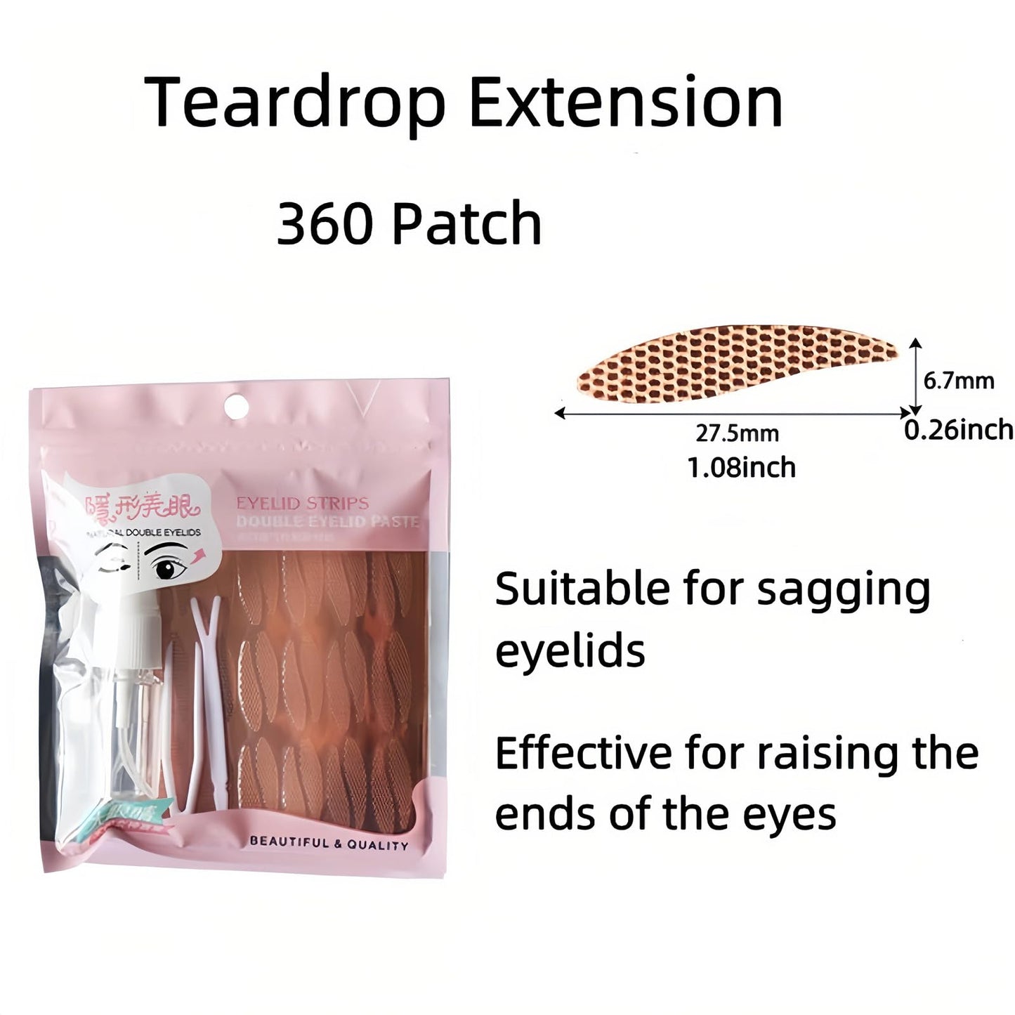Widening Eye Stickers Eyelid Tape Viscous in contact with water Eyelid Stickers Eye Strips for people with multiple layers of eyelids or severely droopy eyelids