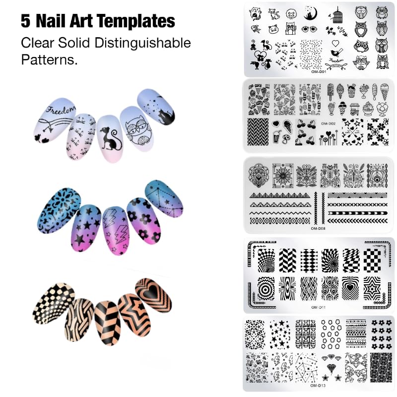 Christmas Nail Stamping Kit 05 - Clear Jelly Stamper & Steel Plate