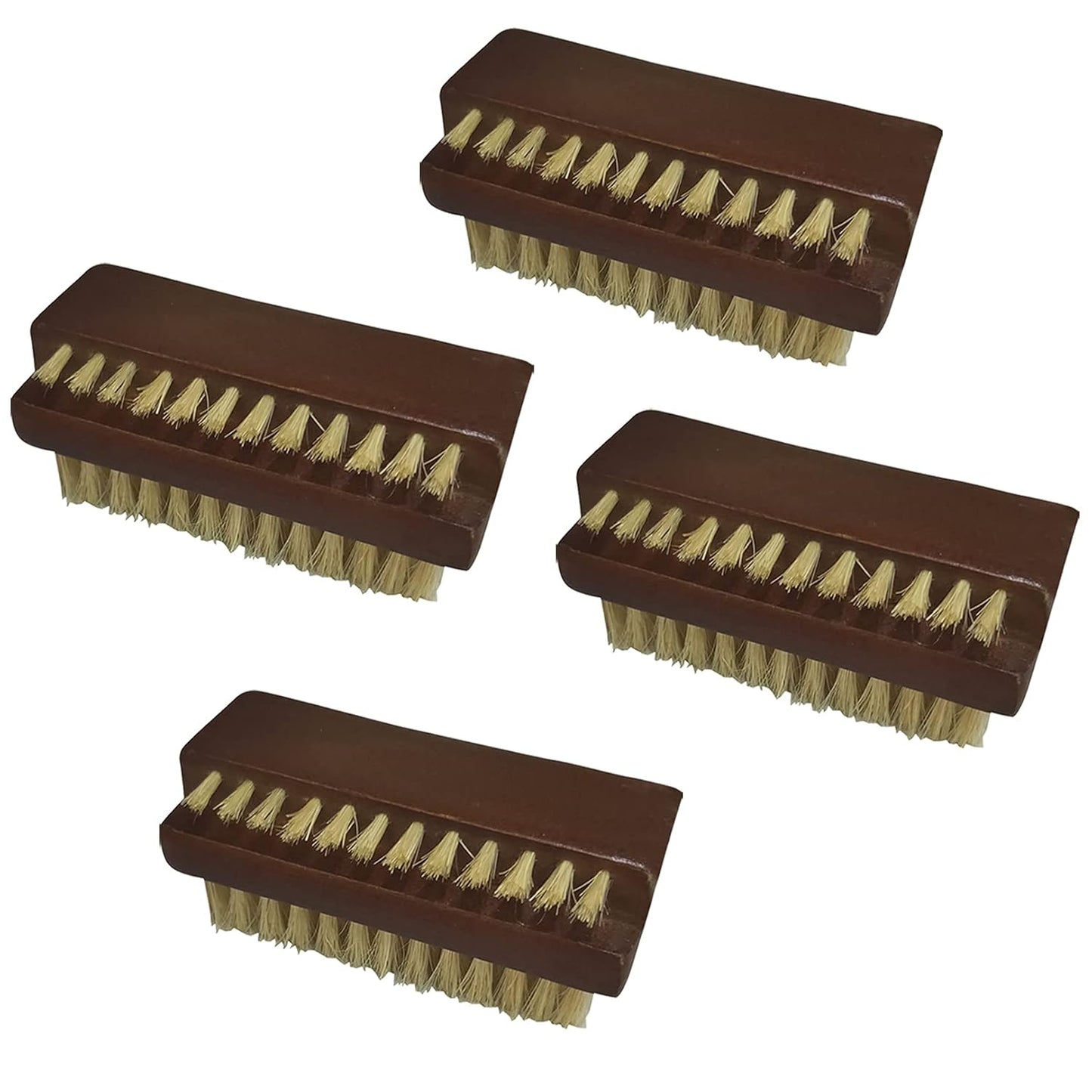 Wooden Nail Brush Cleaner - Two-Sided Rosewood with 100% Boar Bristles | Manicure & Pedicure Tool for All Ages