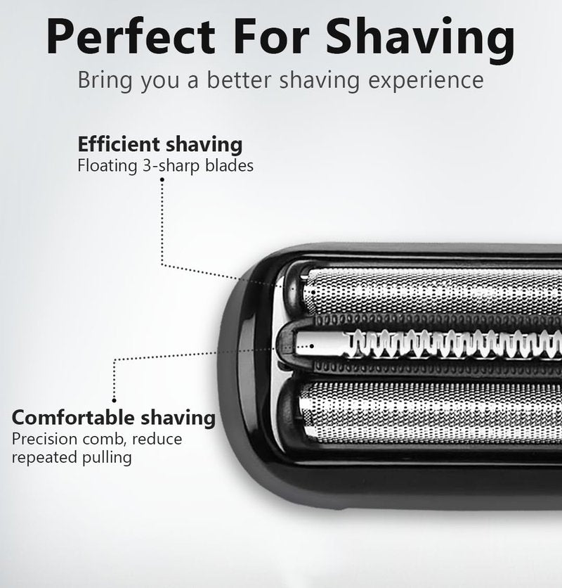 Series 5 Series 6 53B Replacement Head Compatible with Braun Electric Foil Shaver, Compatible with New Generation Razors 5020cs 5018s 5035s 5049cs 5050cs 6020s 6040cs 6072cc 6075cc 6090cc (2 Count)