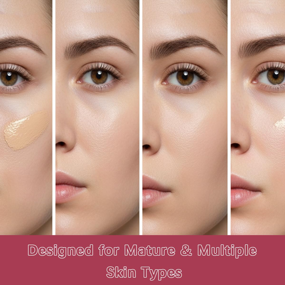 Korean Color Changing Foundation – Hydrating Adaptive Foundation for Mature Skin, Lightweight Coverage for Smooth, Even-Looking Finish (1 Pack)