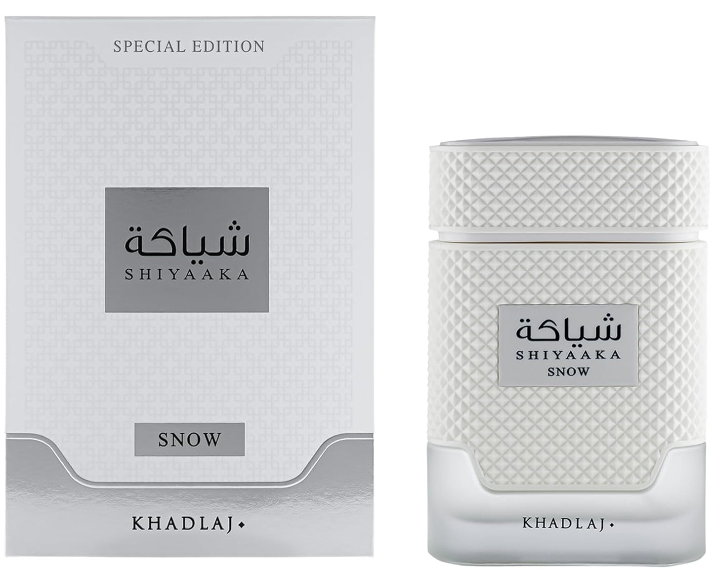 Khadlaj Shiyaaka Snow Eau De Parfum Spray - Citrusy Woody Spicy Fragrance for Men | 3.4 oz / 100 ml