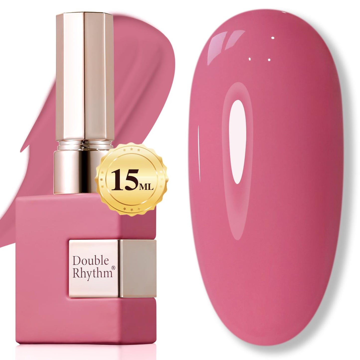 Gel Nail Polish - Double Rhythm 15ML Pearl White Soak Off for Art Manicure | DIY at Home