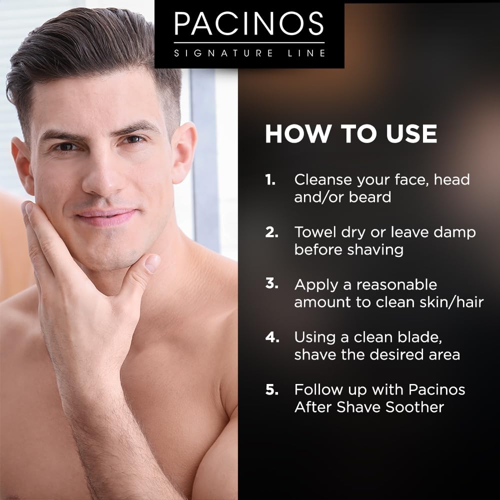 Pacinos After Shave Soother for Men - Moisturizes the Skin and Helps to Prevent Razor Bumps and Ingrown Hairs - With Soothing Lavender and Tea Tree Oil - Helps to Calm Irritating Razor Burn - 2 oz