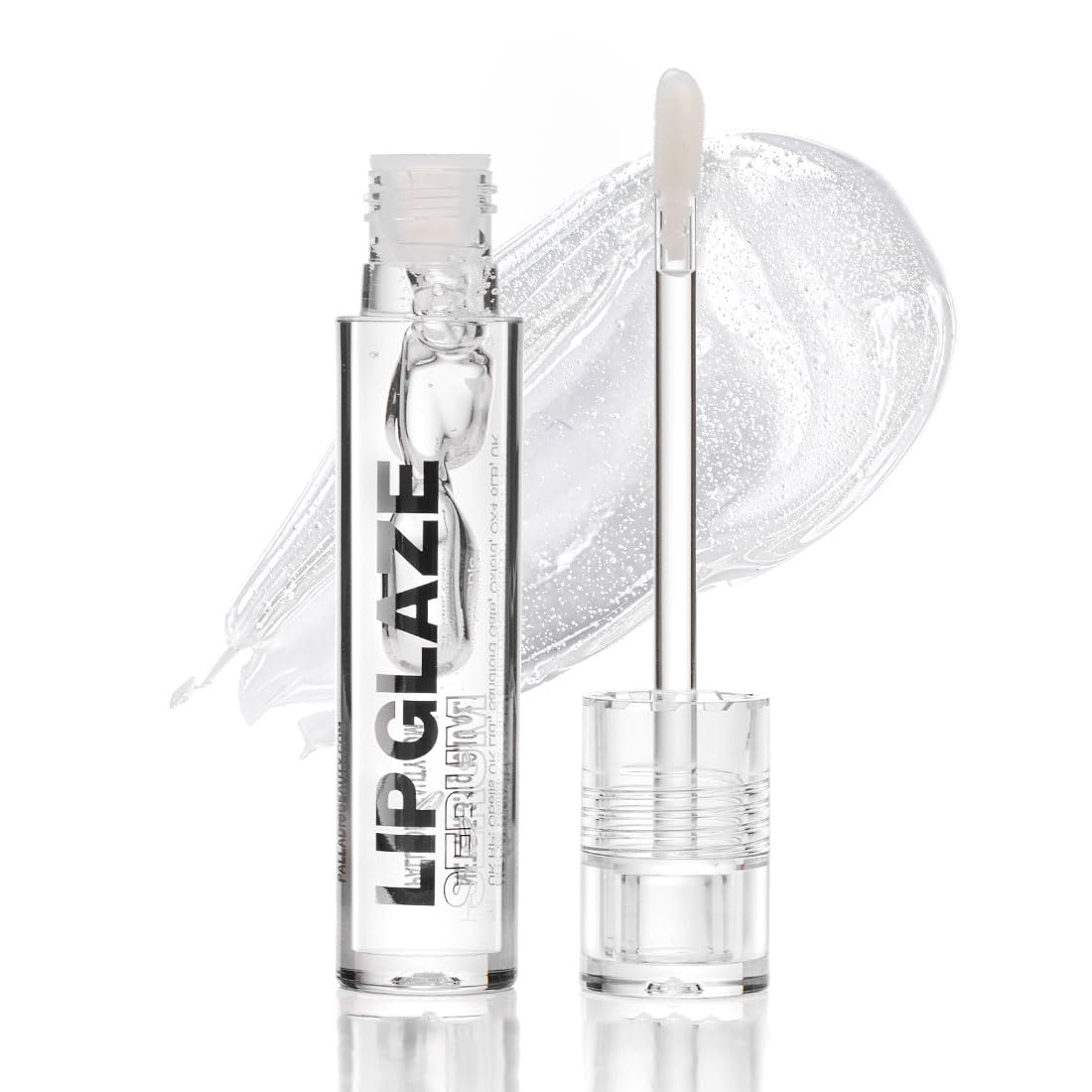 Palladio Lip Glaze Serum - Hydrating Lip Gloss with Peptides & Hyaluronic Acid for Plump Lips | Vegan, High-Shine (Blush Brulee)