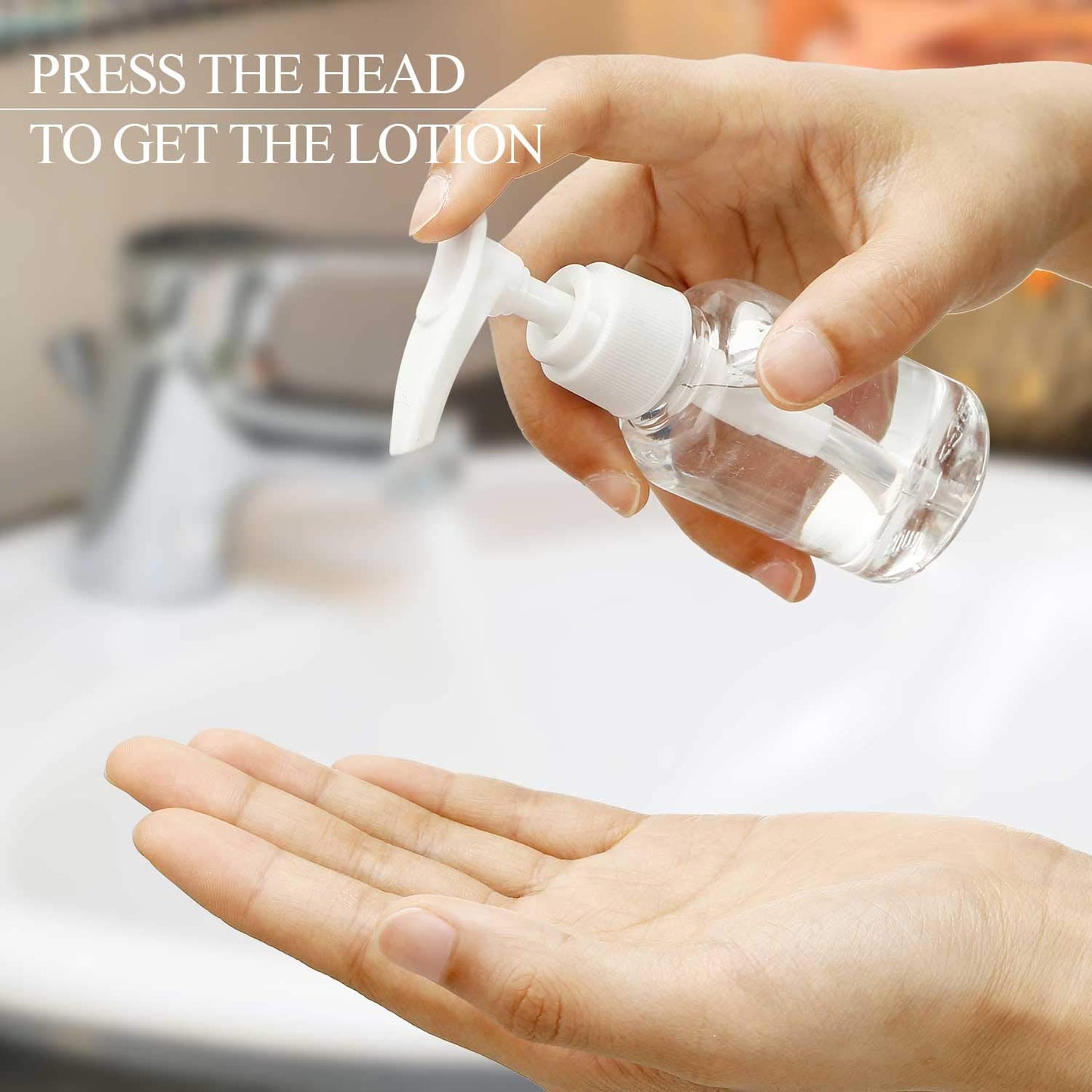 Transparent Travel Pump Bottles - 4 Mini Lotion Dispensers for Cleaning & Cosmetics | Clear Plastic Foamer Bottles