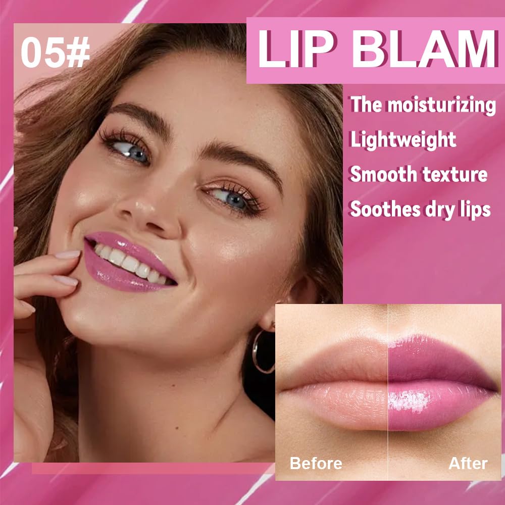 Summer Lip Butter Lip Balm - Ultra-Hydrating Vegan Formula for Sheer-Tinted Shine | Soothes Dry Lips (Purple)