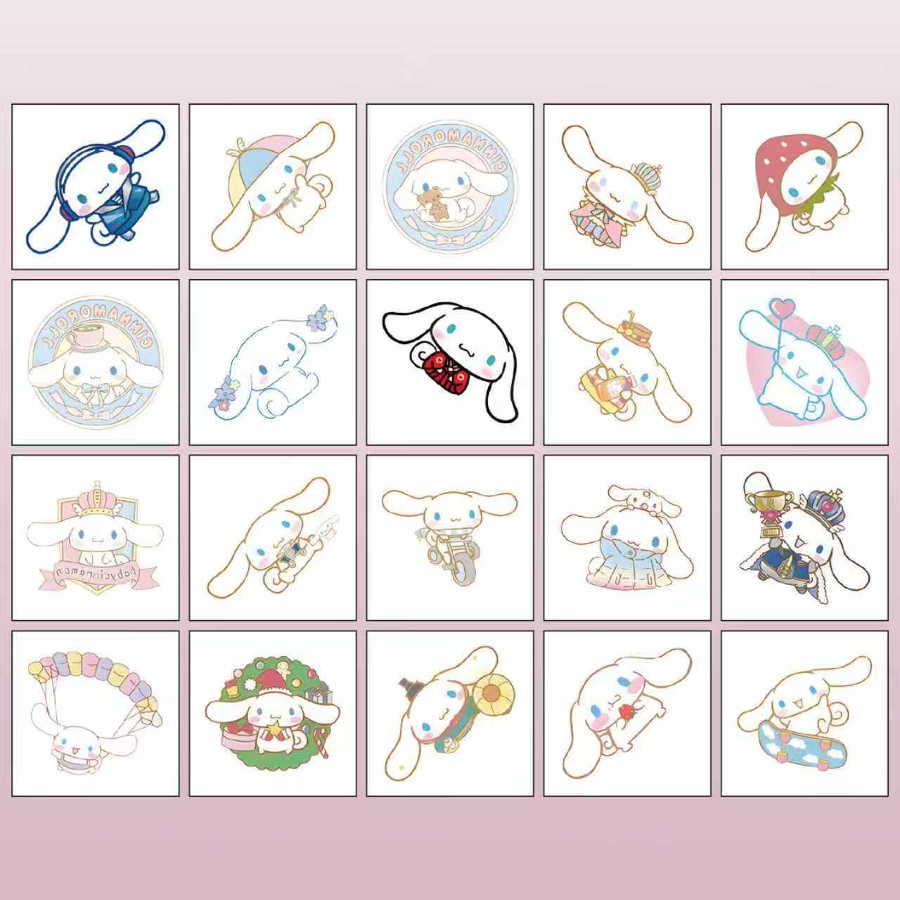 Cinnamoroll Temporary Tattoos - 20 Pcs Fun Party Favors | Birthday Decorations & Game Rewards