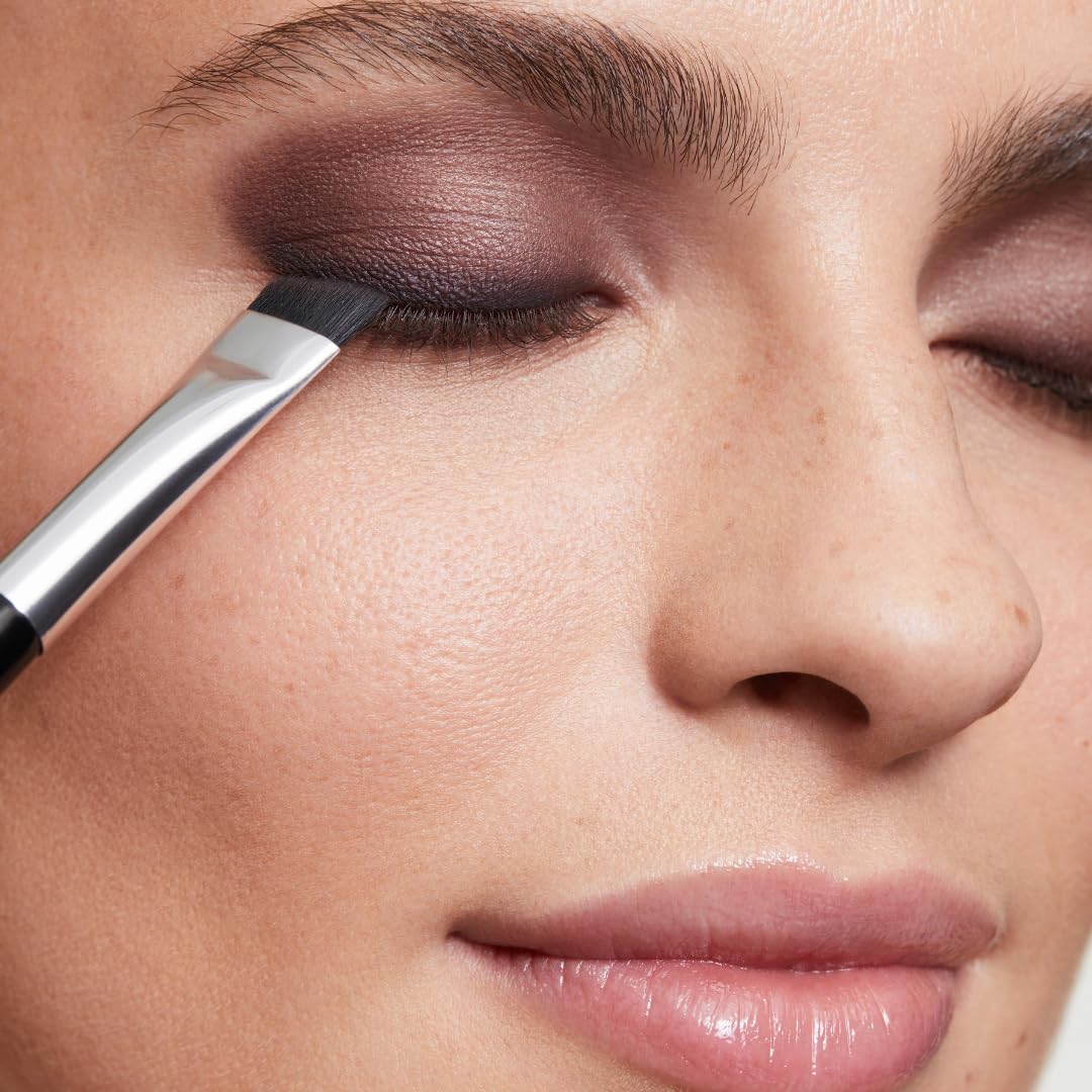 The Arc Brush | Winged eyeliner & cut crease brush, curved and precise, dual-ended, soft vegan bristles, Woosh Beauty