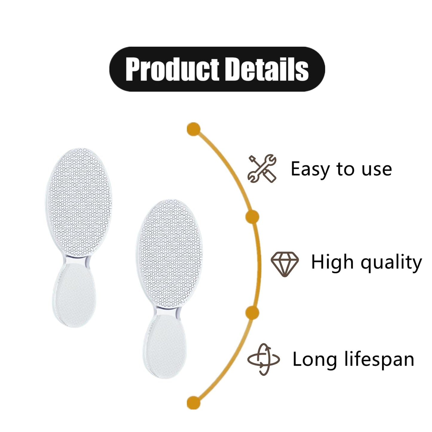 2 Pcs Crystal Hair Remover Professional Crystal Hair Eraser with Ergonomic Handle for Men Women, Back, Arms, Chest, Legs
