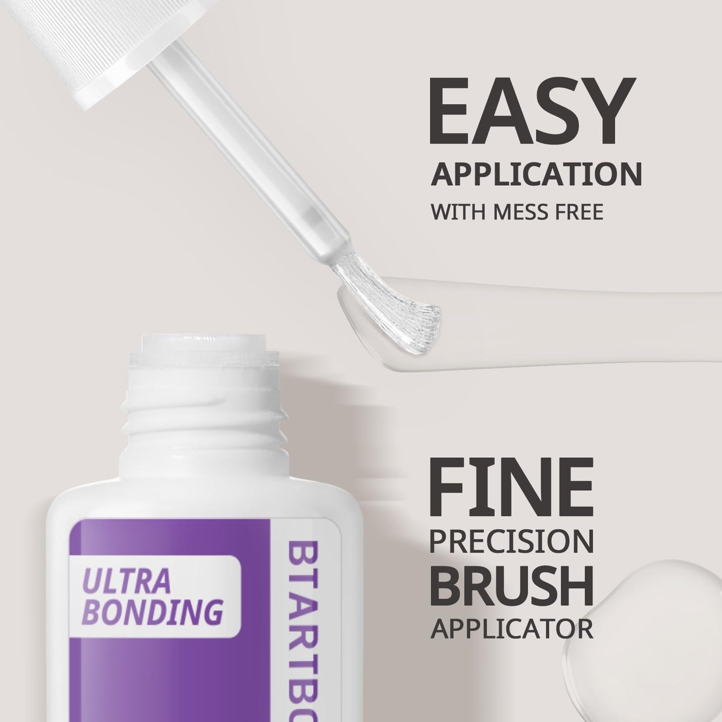 BTArtboxnails Brush On Nail Glue and Press On Nails Glue Remover Set - Acetone-Free, Odorless, Gentle & Non-Irritating Quick Apply & Remover for Fake Nails