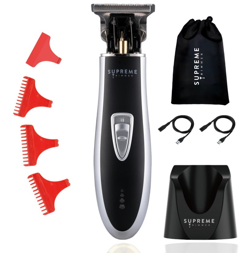 Supreme Trimmer T Shaper | Professional Barber Trimmer Hair Clippers for Men (90 Min Run Time) Cordless Hair Trimmer Zero Gapped Liner Beard Trimmer | ST5210 Silver