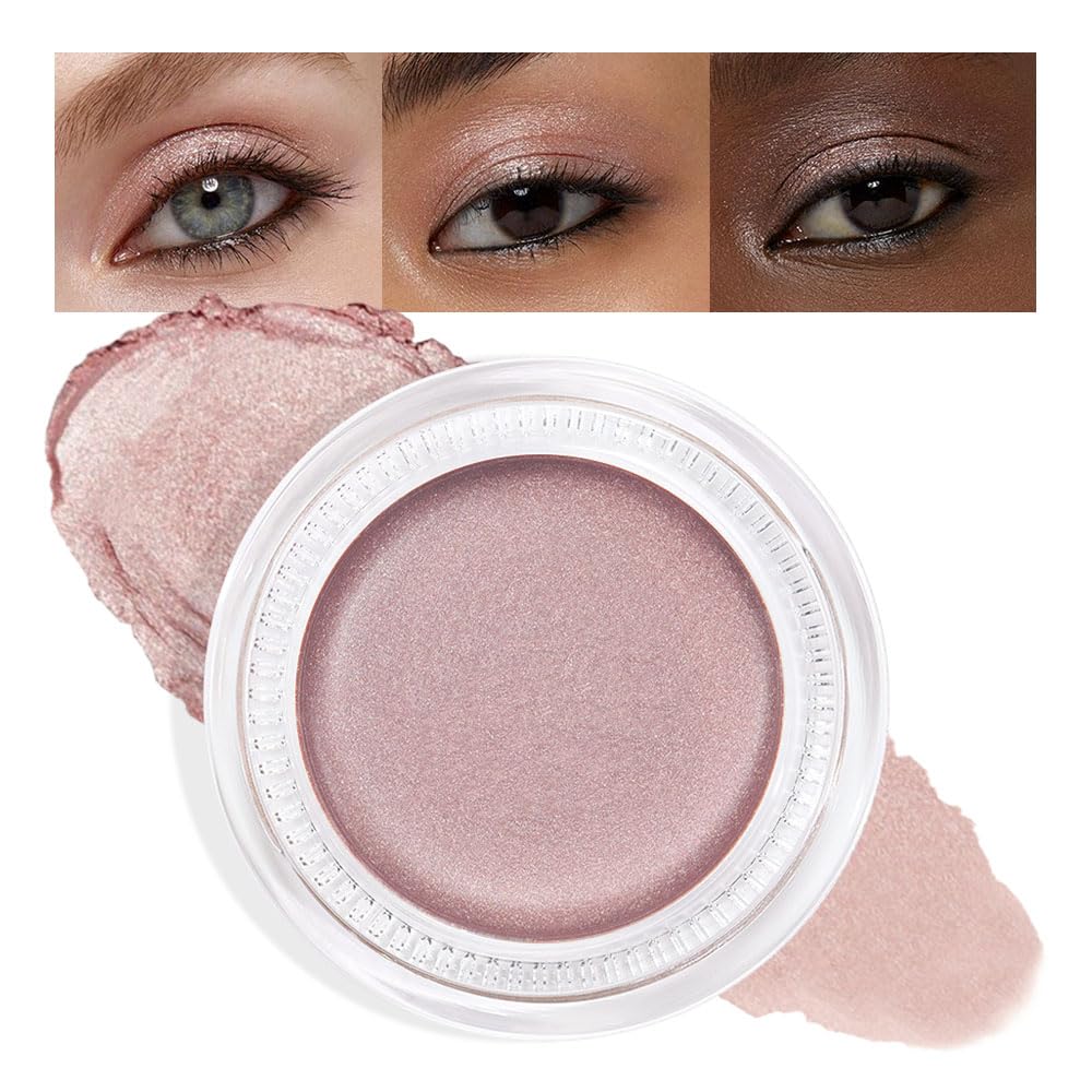 Antique Rose Shimmer Eyeshadow Palette - Cream Glitter Holographic Makeup for Mature Women | Talc-Free, Paraben-Free, Cruelty-Free