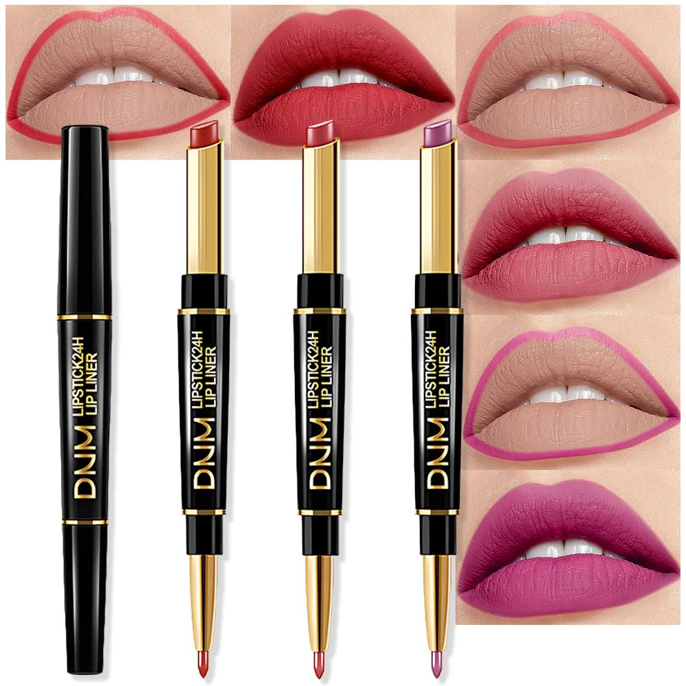 Chestnut Nude Brown Matte Lip Liner & Lipstick Set - Long Lasting, Waterproof, Smudge Proof | Antique Rose
