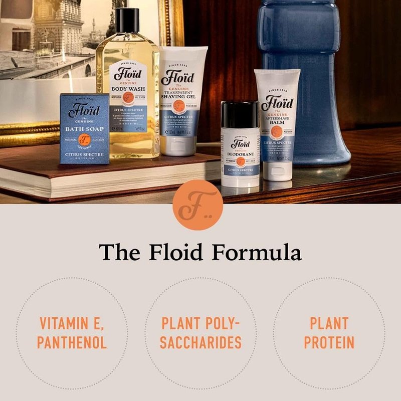Floid Vetyver Splash Transparent Shaving Gel, 5.4 FL Oz, Made in ITALY