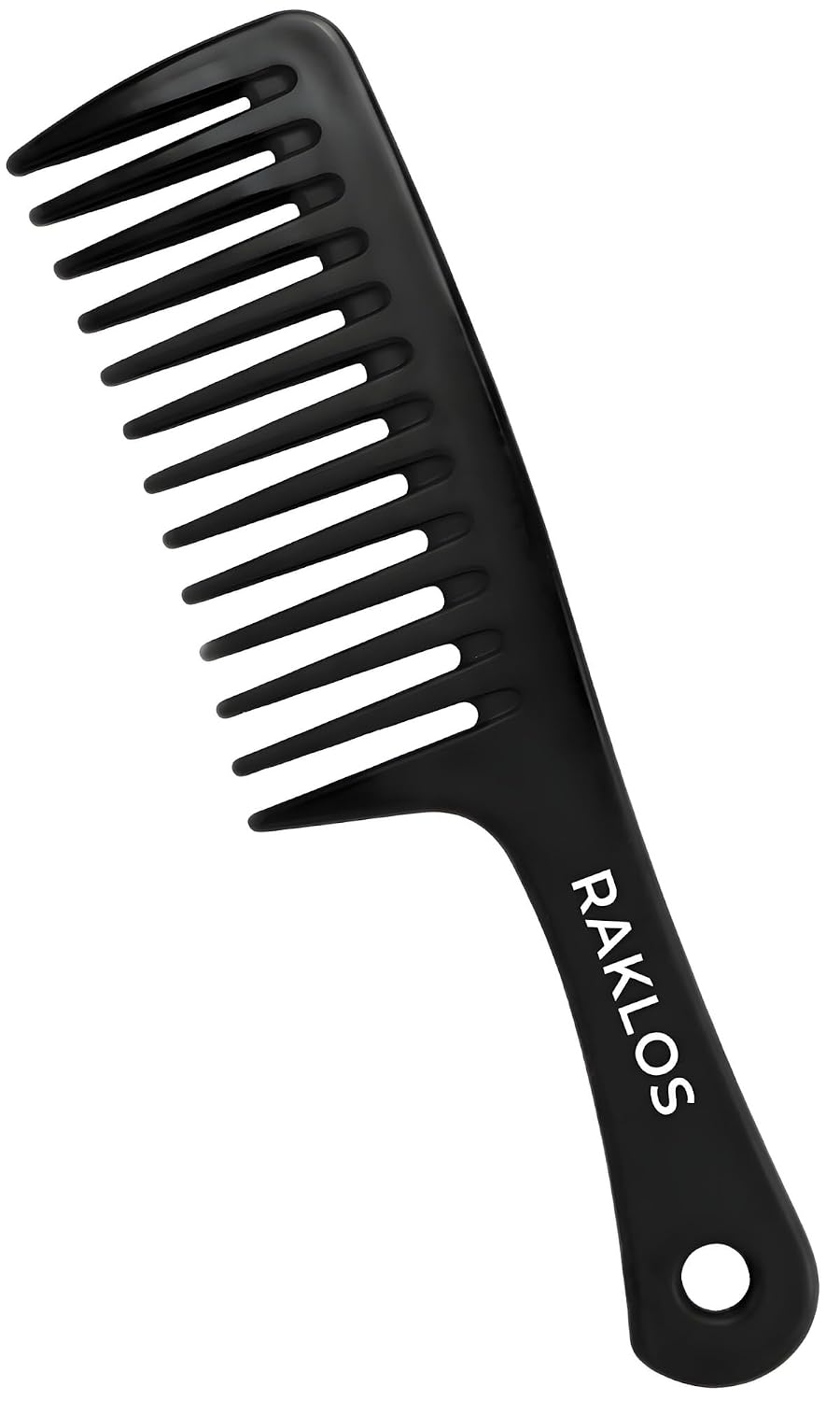 Wide Tooth Comb for Curly Hair - Detangle Wet & Dry Hair Effortlessly | Black