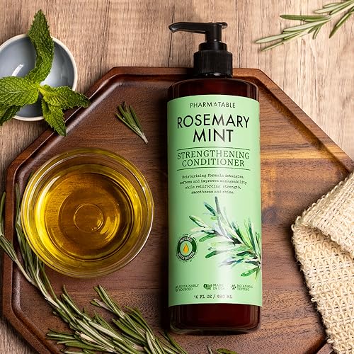 PHARM TO TABLE Rosemary & Mint Hair Conditioner for Stronger, Nourished Hair