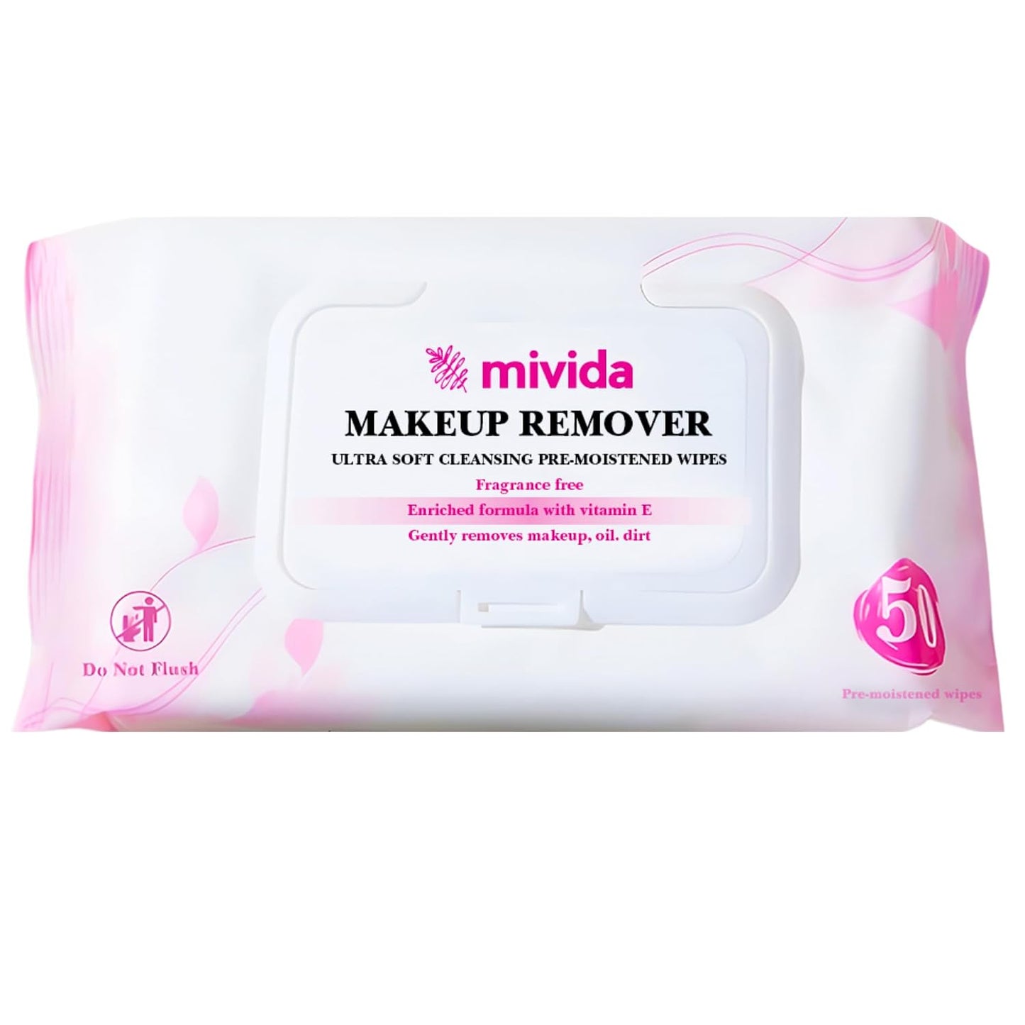Hypoallergenic Makeup Remover Wipes - 200 Count Bulk Pack | Vitamin E, Fragrance-Free & Alcohol-Free for Sensitive Skin