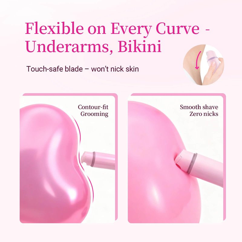 Bikini Trimmer for Women, 2-in-1 Electric Razor & Pubic Hair Trimmer, IPX6 Waterproof Bikini Shaver with 0.1-4 mm Combs, USB Charge, Painless Electric Shaver for Women Legs Underarms Face (Coral)