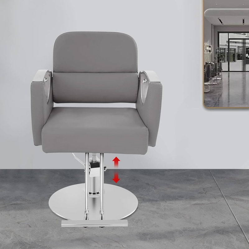 Salon Barber Chair - Hydraulic Pump & 360° Swivel Styling Chair | Adjustable Height, 440Lbs Capacity
