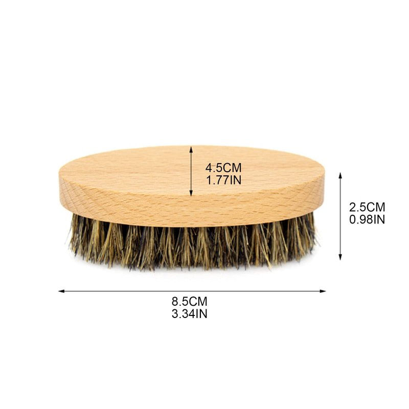 Beard Comb Oval Wood Handle Beard Grooming Brush Boar Bristle Brush Men Beard Grooming Tool For Grooming