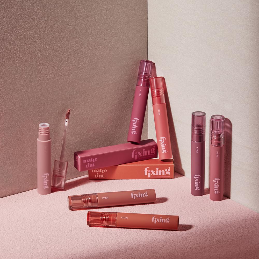 ETUDE Fixing Tint #01 Analog Rose - Long-Lasting, High-Pigment Liquid Lipstick | Waterproof Matte Finish | K-Beauty 4g