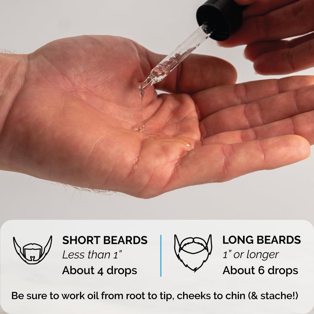 ZEUS Natural Beard Oil for Men, Premium Grooming Oil to Soften, Hydrate, Condition & Control Frizz in Beard and Mustache (Made in USA)
