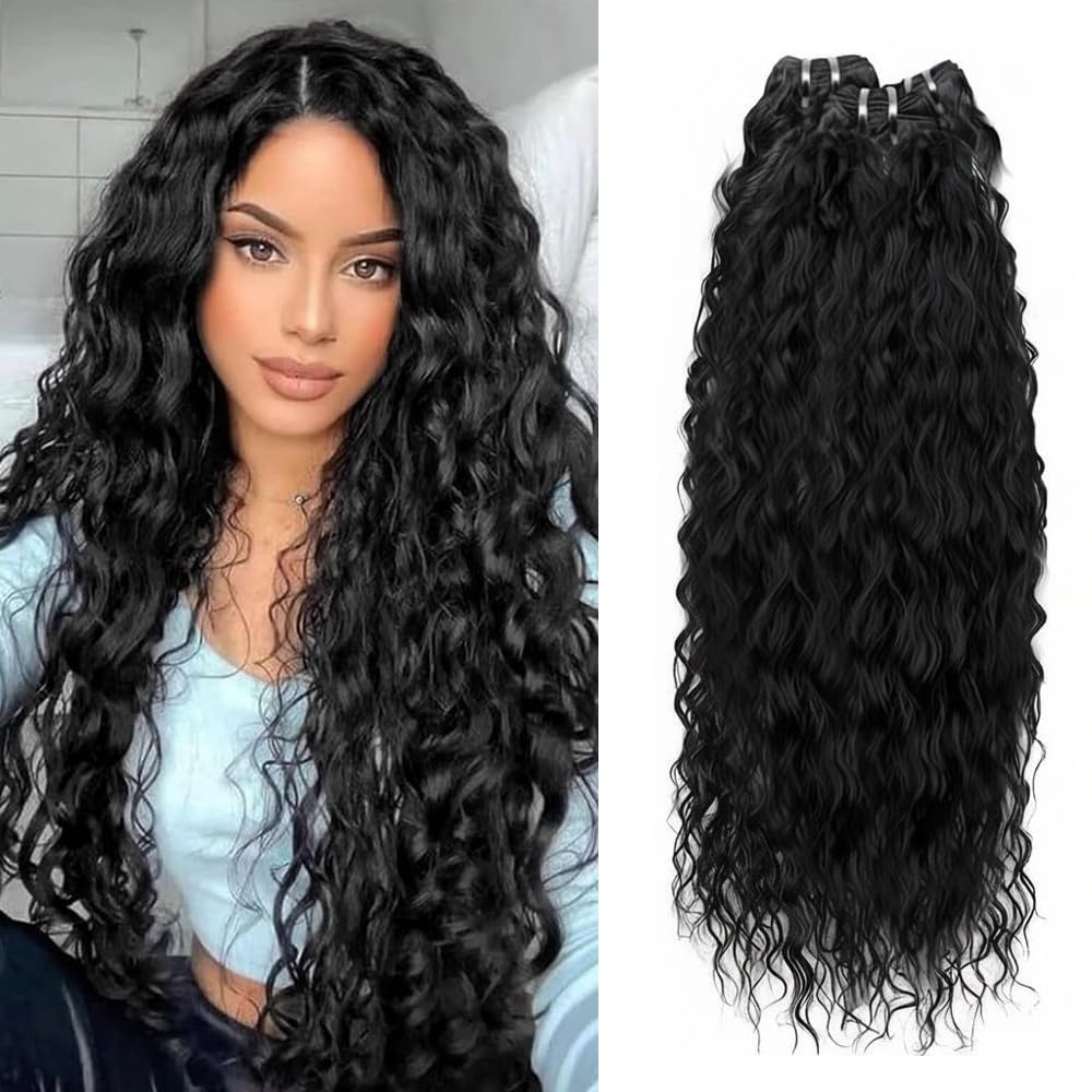 Auokmar Human Hair Bundle Natural Black Body Wave 3 Bundles 16 18 20 Inch Real Natural Black Body Wave Human Hair Extensions 150g