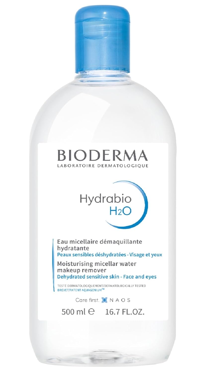 Bioderma Hydrabio H2O Micellar Water - Gentle Face Cleanser & Makeup Remover | Ideal for Dehydrated Sensitive Skin